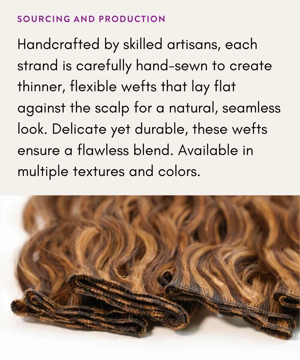 Tight Curly Hand-Tied Weft Rows (2oz)