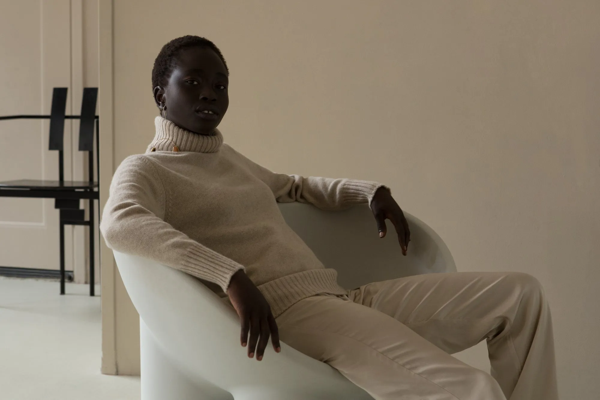 Turtle Neck Sweater | 100% Cashmere | beige
