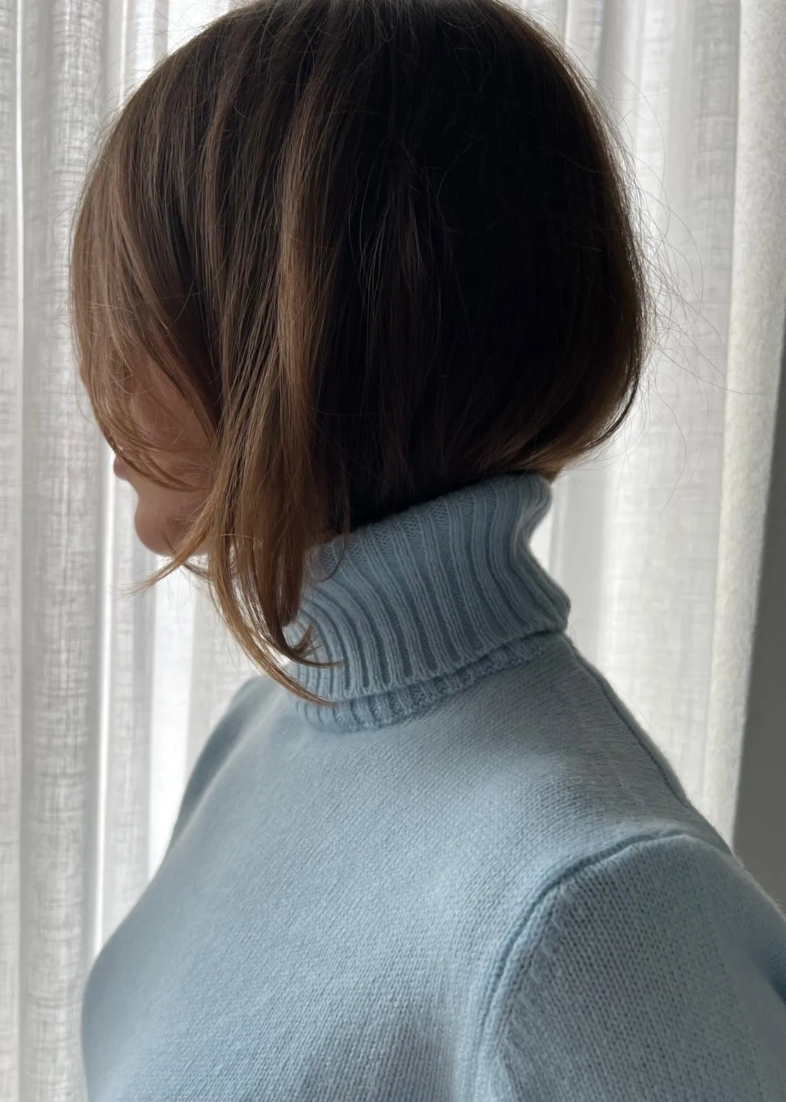Turtle Neck Sweater | 100% Cashmere | sky