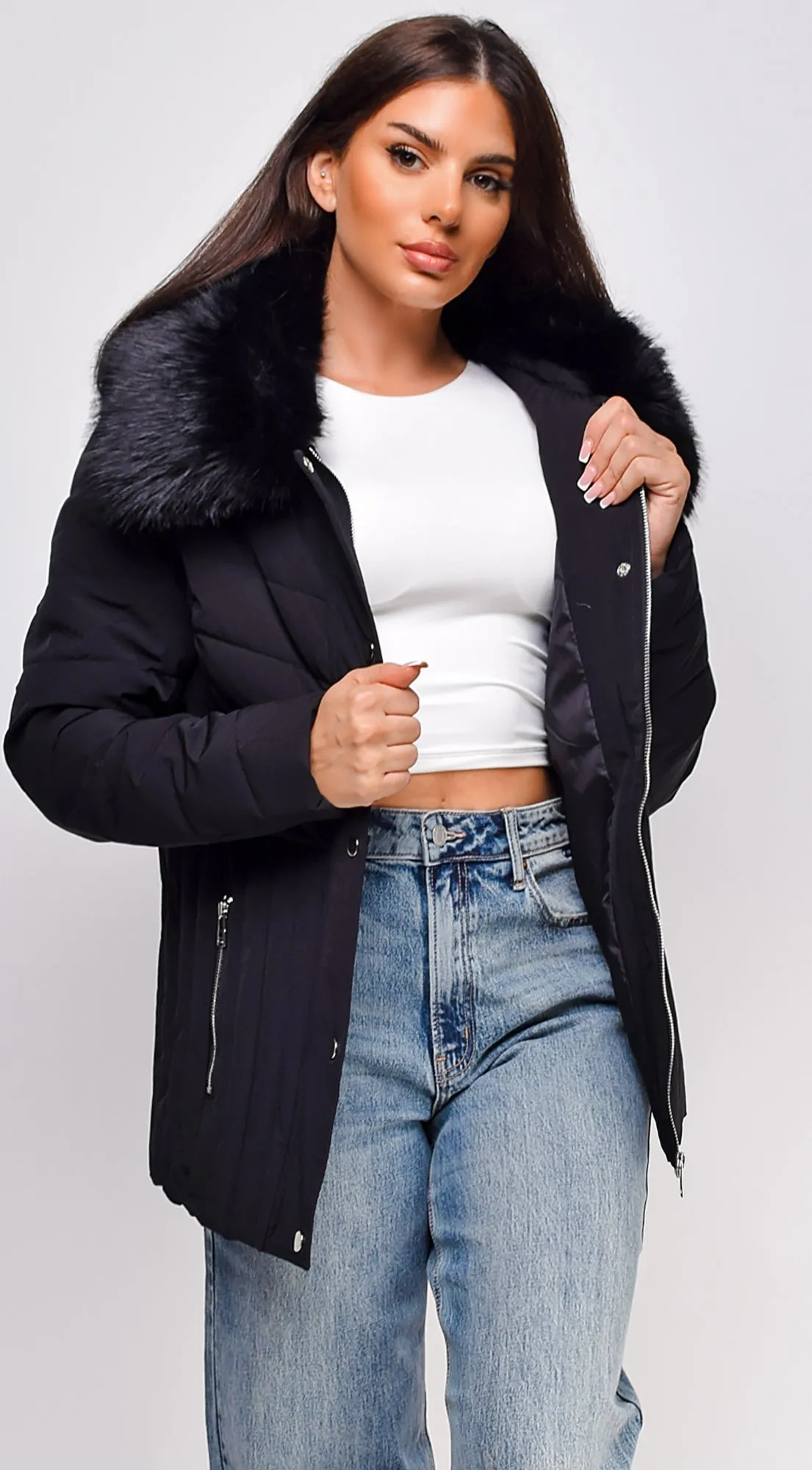 Veda Puffer Coat - Black