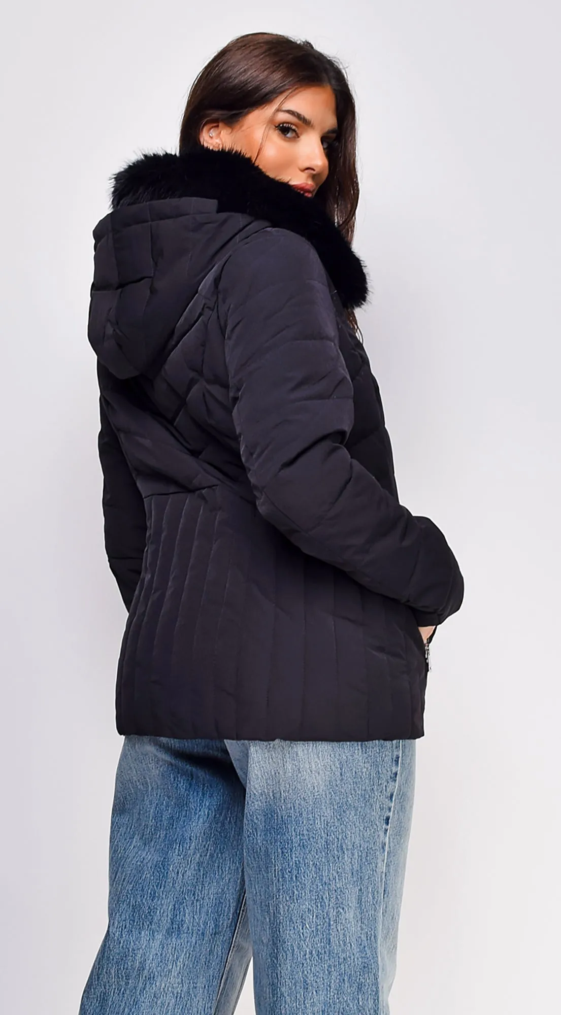 Veda Puffer Coat - Black