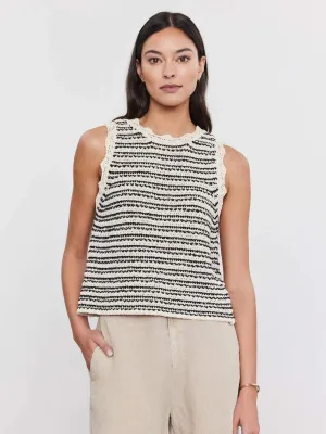 Velvet by Graham & Spencer Women's Sophie Sweater Vest in Ecru
