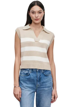 Velvet Mariette Sweater Vest in Sable-Milk
