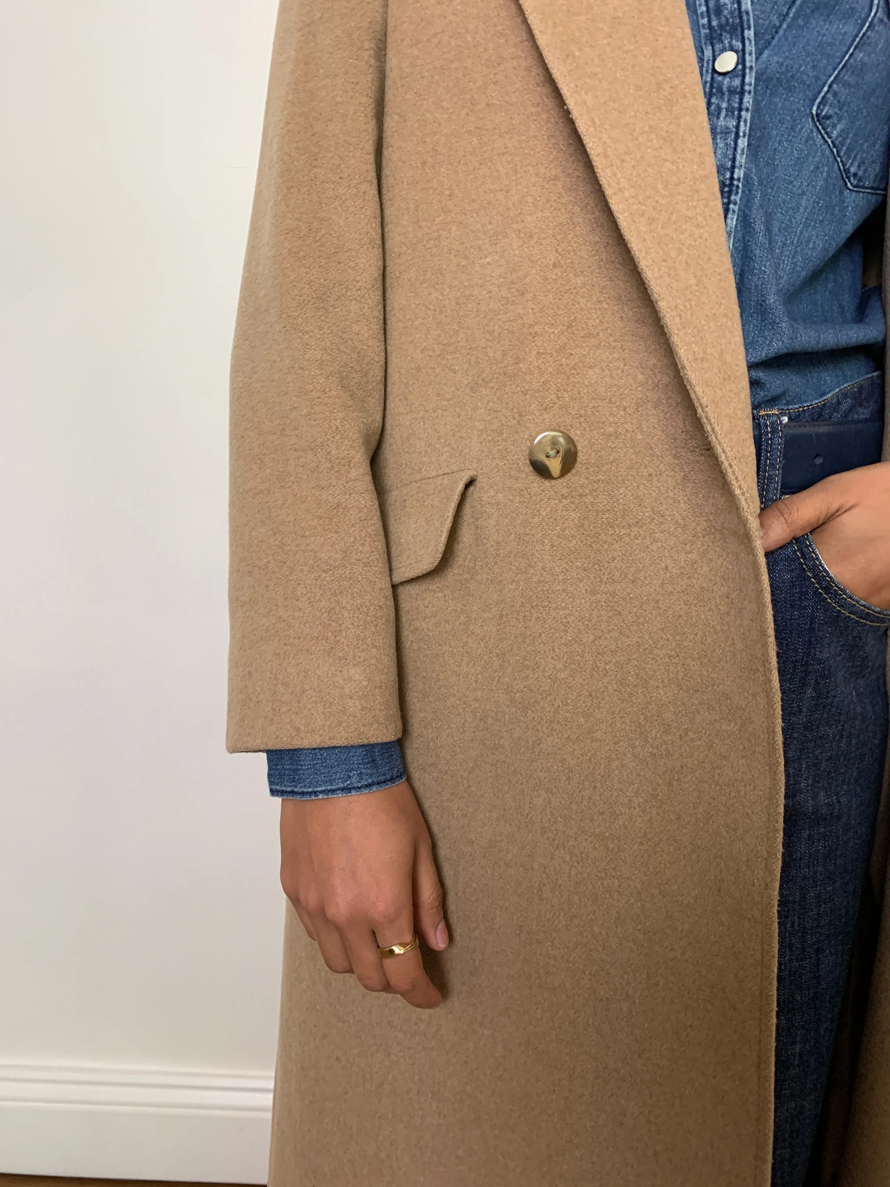 Vintage 1990s minimal cashmere coat