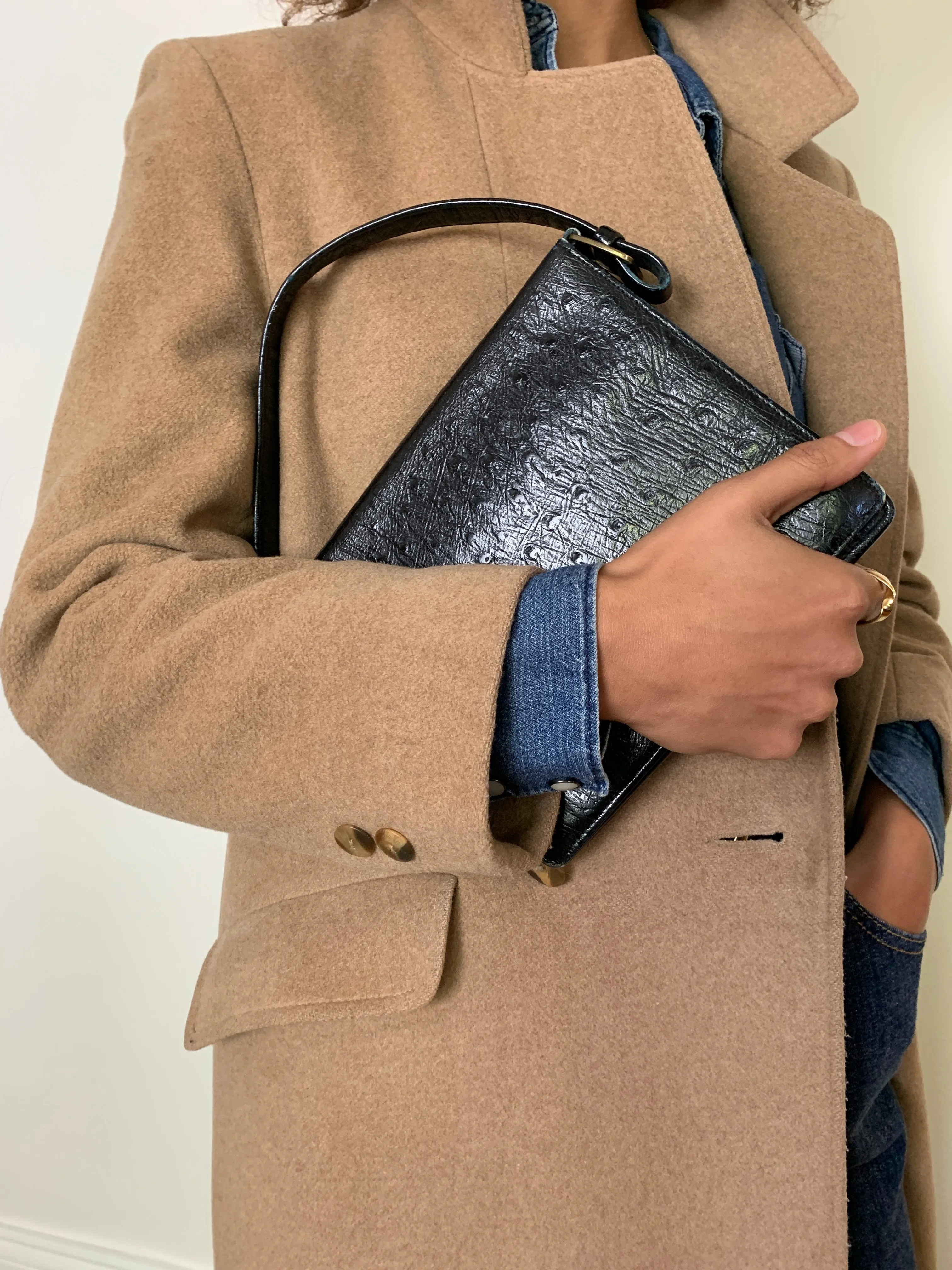 Vintage 1990s minimal cashmere coat