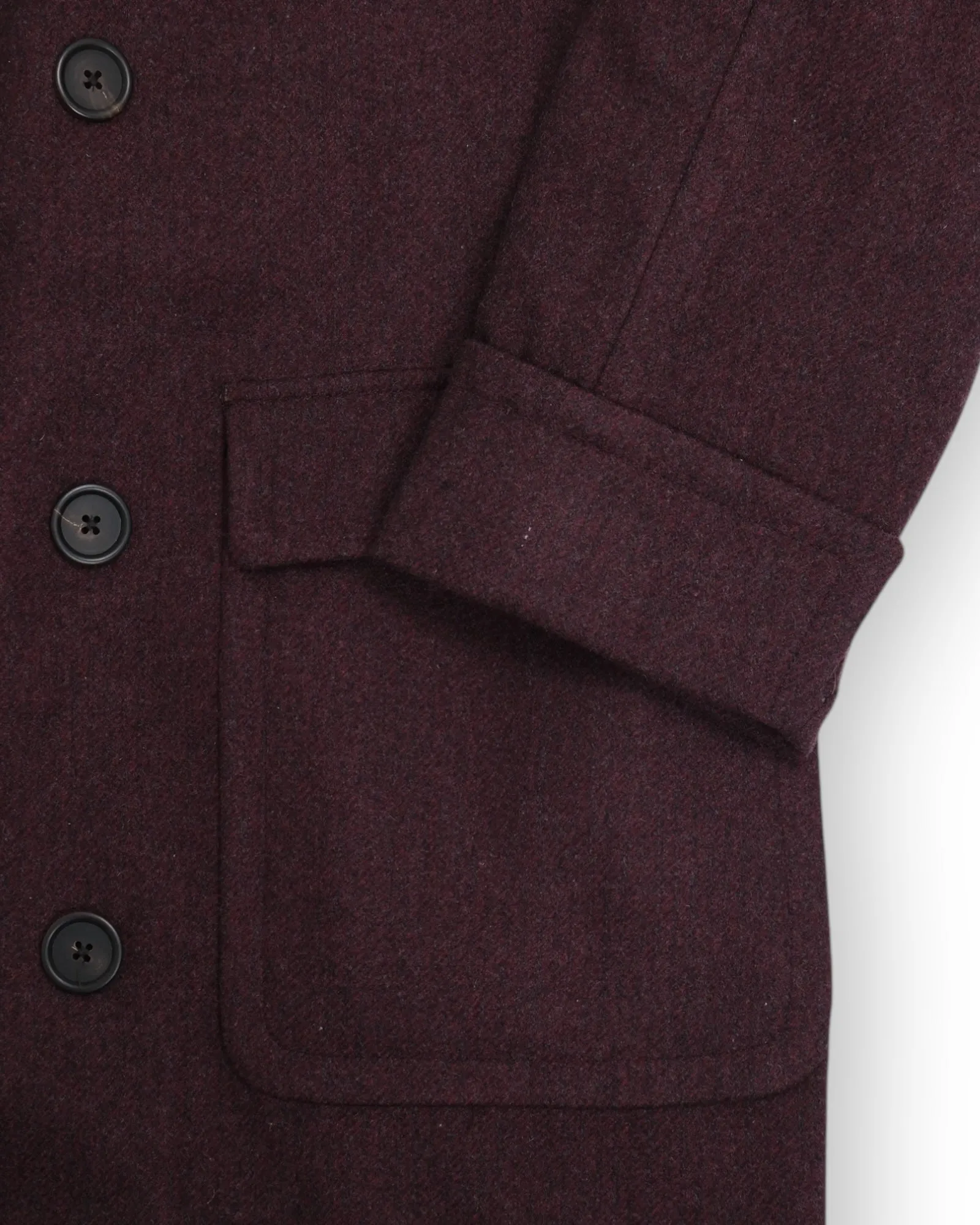 Wine Red DB. Belted Cashmere Polo Coat