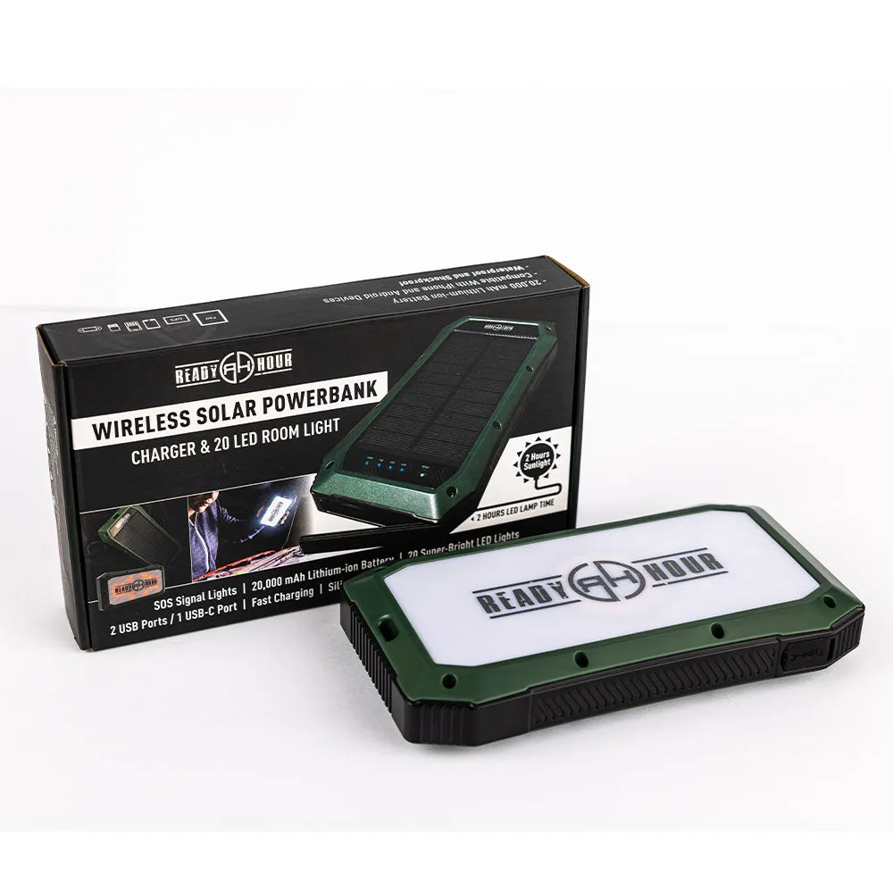 Wireless Solar PowerBank Charger & 20 LED Room Light by Ready Hour - App Exclusive Offer