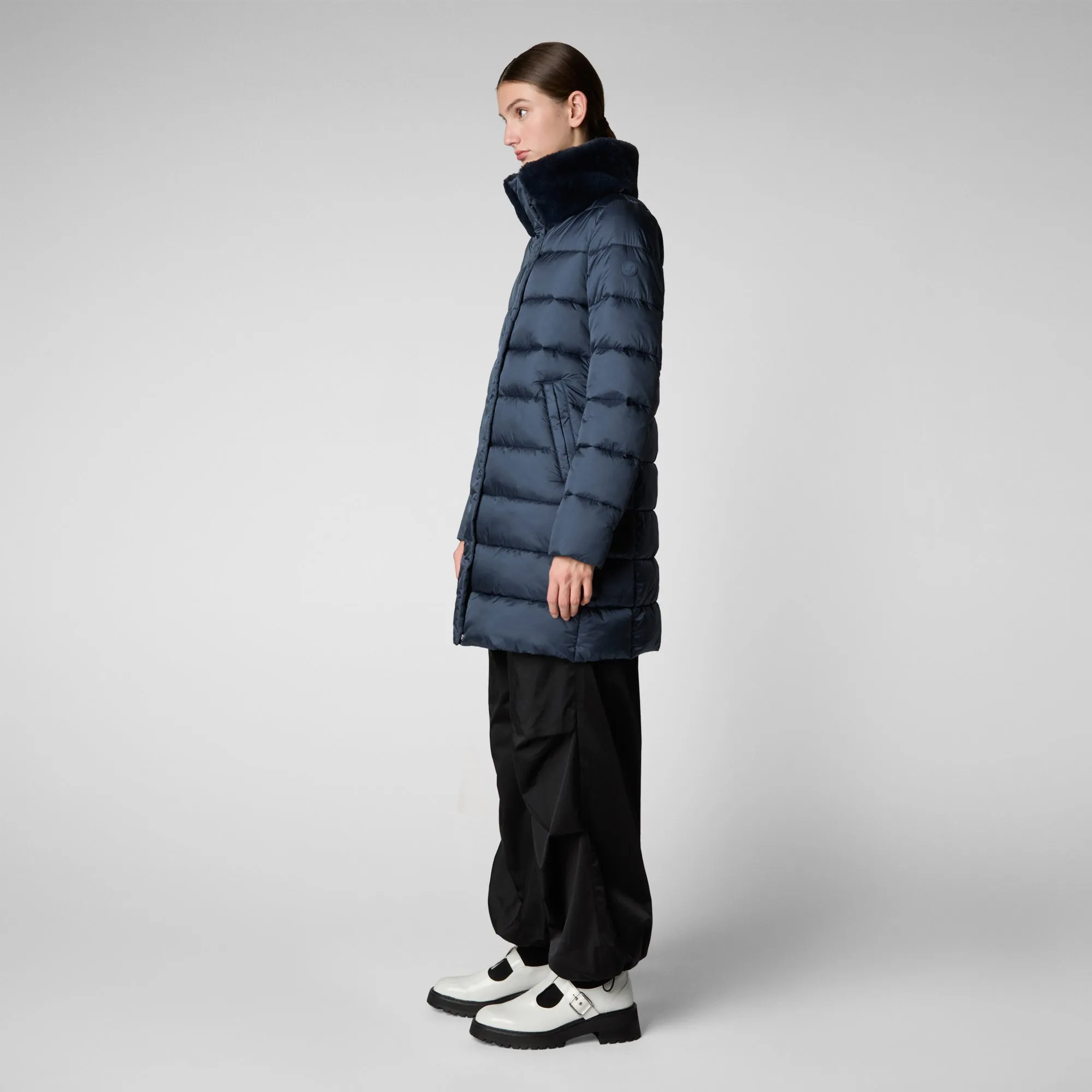 Woman's coat Dalea in night blue