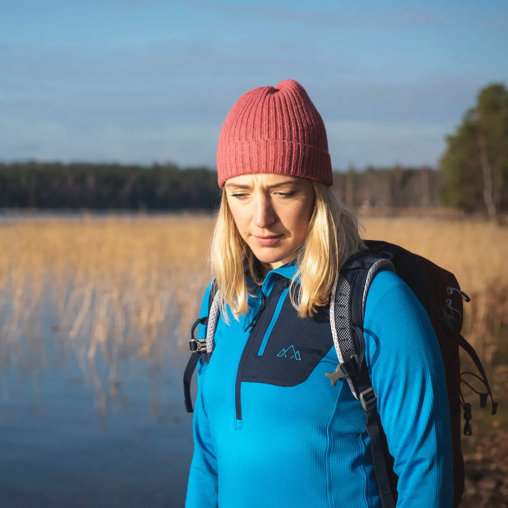 Womens Bresprekk Half Zip Grid Fleece (Cobalt/Navy)