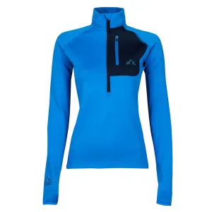 Womens Bresprekk Half Zip Grid Fleece (Cobalt/Navy)