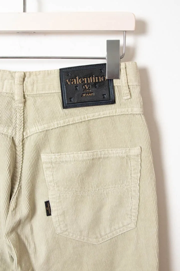 Women's Valentino Garavani High Waisted Corduroy Trousers (6)