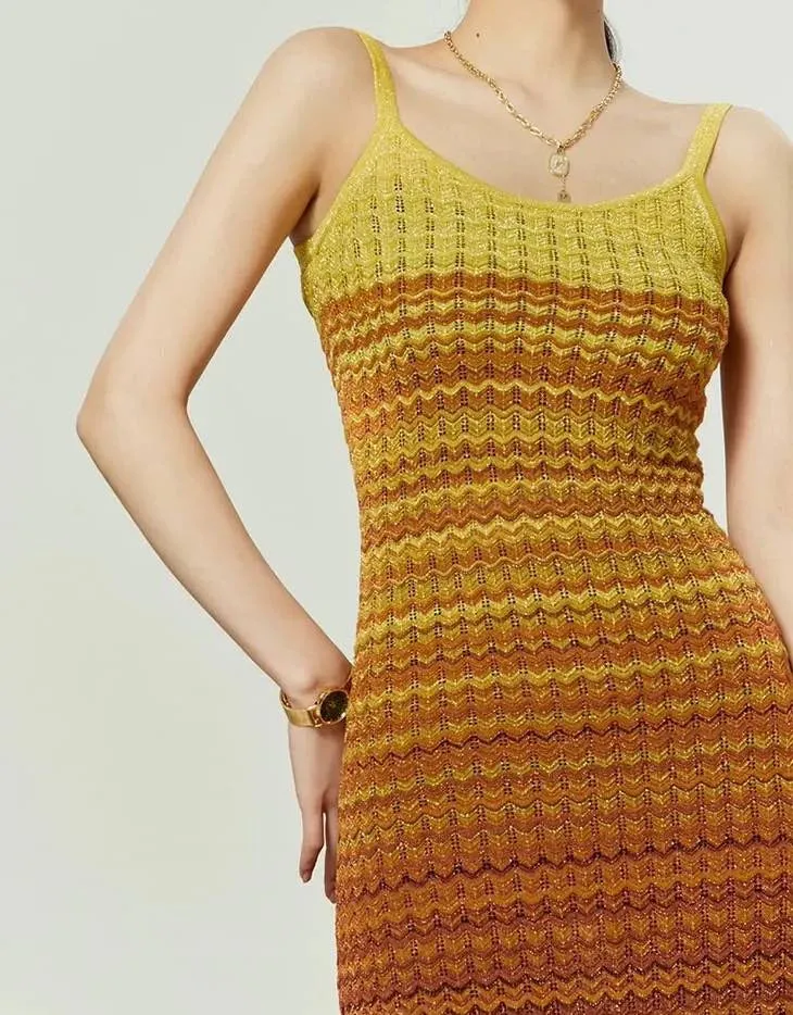 Zig Zag Knitted Maxi Dress