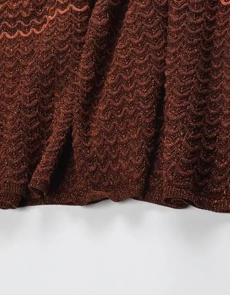 Zig Zag Knitted Maxi Dress
