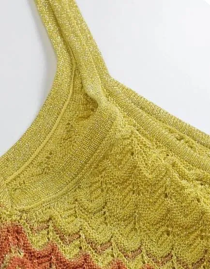 Zig Zag Knitted Maxi Dress
